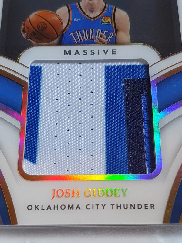 2021 Immaculate Josh Giddey Rookie #PATCH /25 Jumbo 3 Color Jersey - Rare