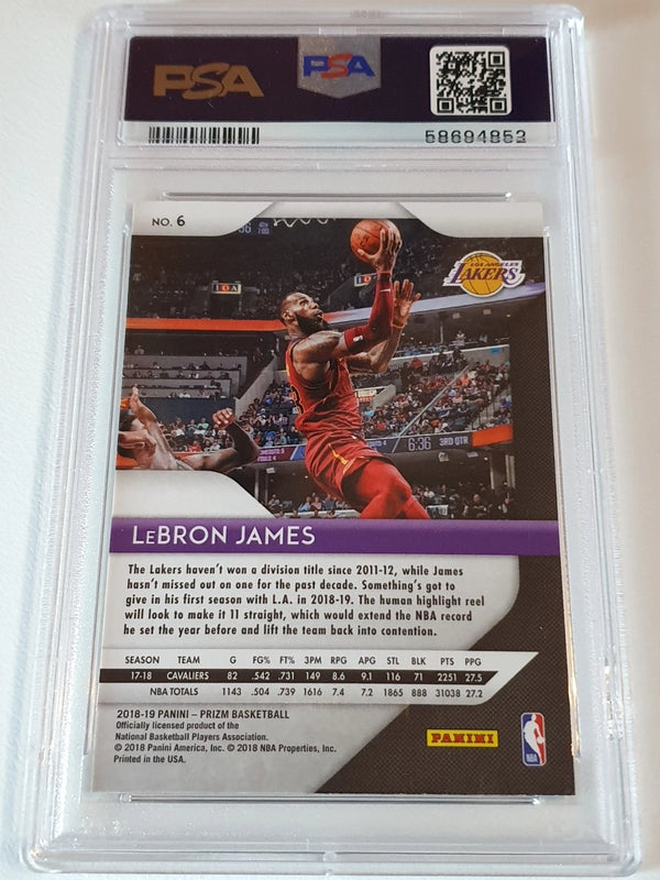 2018 Panini Prizm LeBron James #6 - PSA 9