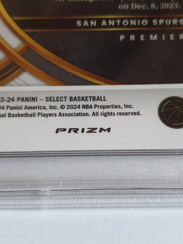 2023 Panini Select Victor Wembanyama Rookie #121 BLUE PRIZM HOLO - PSA 10