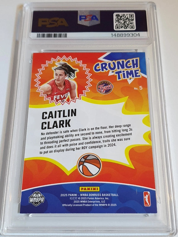 2025 Panini Donruss WNBA Caitlin Clark #5 Crunch Time - PSA 9 (Low POP)