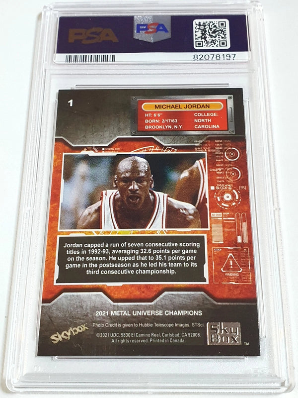 2021 Skybox Metal Universe Champions Michael Jordan #1 - PSA 9 (Low POP)