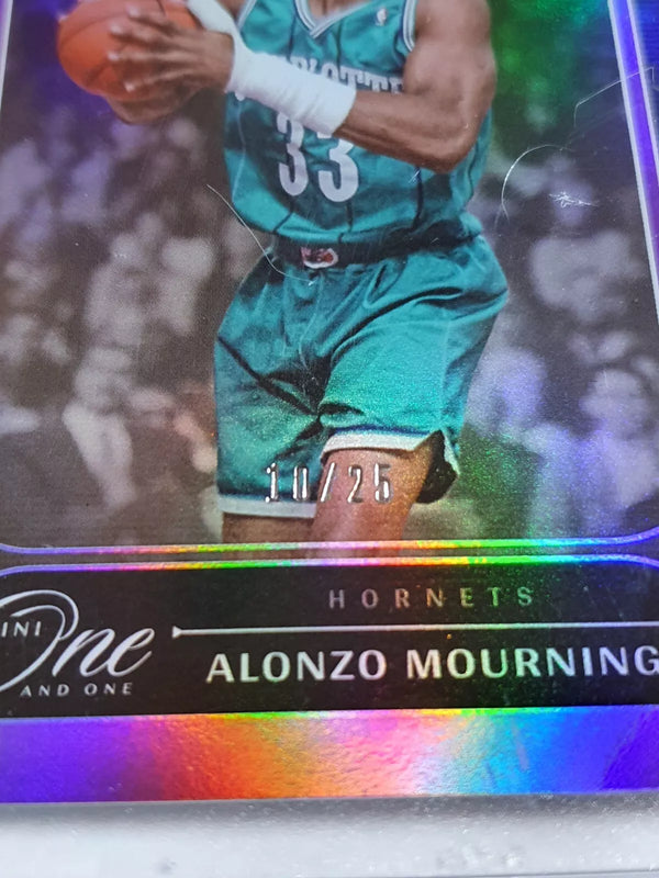 2023 Panini One and One Alonzo Mourning #196 PURPLE /25 Holo - Panini Sealed