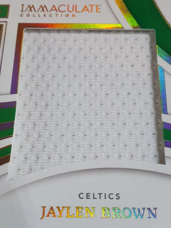 2021 Immaculate Collection Jaylen Brown #PATCH /99 Game Worn Jumbo Jersey - Rare