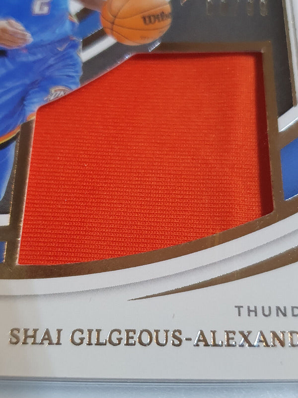 2021 Panini Immaculate Shai Gilgeous-Alexander #PATCH /99 Game Worn Jumbo Jersey