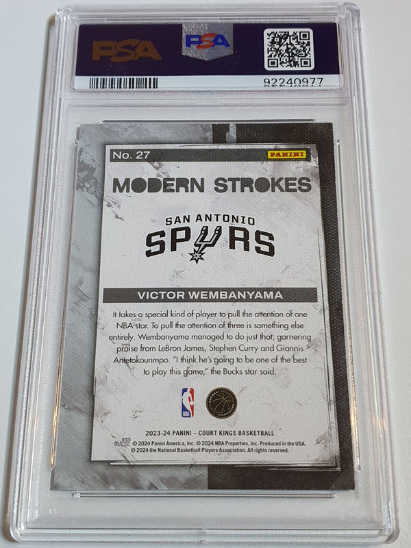 2023 Court Kings Victor Wembanyama Rookie #27 Moderm Strokes - PSA 9 (Low POP)