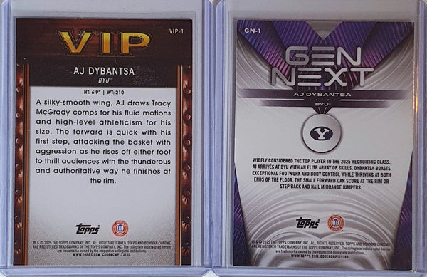 2025 Bowman U Chrome AJ Dybantsa Rookie #VIP-1 #GN-1 RC - Ready to Grade