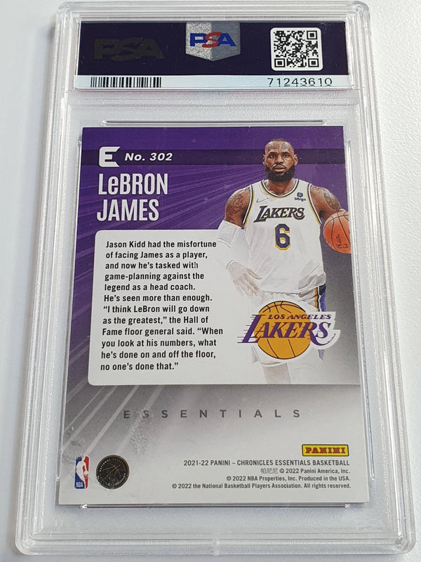 2021 Panini Chronicles Lebron James #302 PINK Holo Essentials - PSA 9 (POP 5)