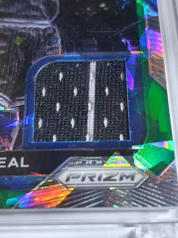 2020 Prizm Shaquille O'Neal #PATCH GREEN CRACKED ICE /56 Game Worn Jersey - Rare