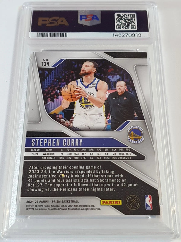2024 Panini Prizm Stephen Curry #134 - PSA 9 (POP 14)