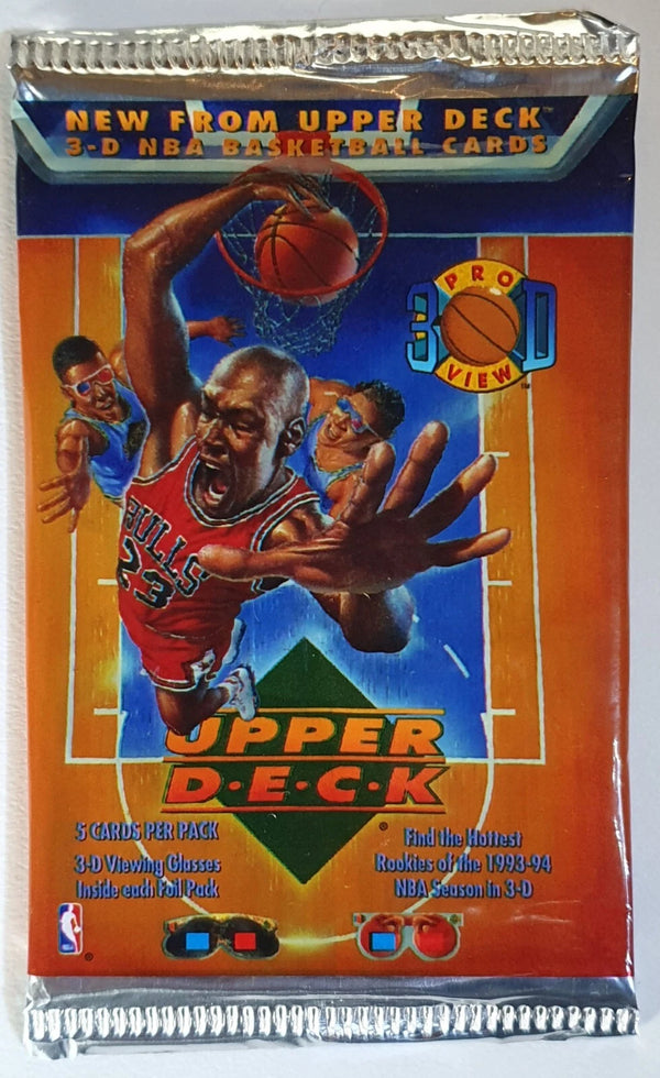 1993-94 Upper Deck Basketball Pro View 3-D Pack - Factory Sealed Packs