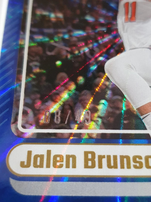 2024 Panini Donruss Jalen Brunson #128 BLUE LASER /49 Holo - Ready to Grade