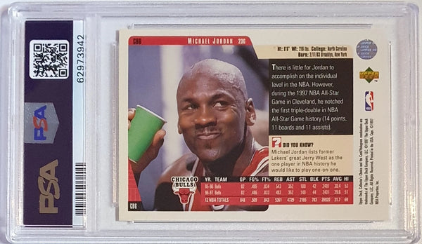 1997 Collector's Choice Michael Jordan #CB6 Chicago Bulls - PSA 8 (LOW POP)