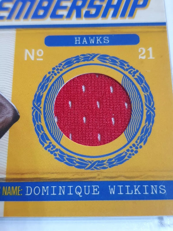 2010 Panini Classics Dominique Wilkins #PATCH /250 Game Worn Jersey - Rare
