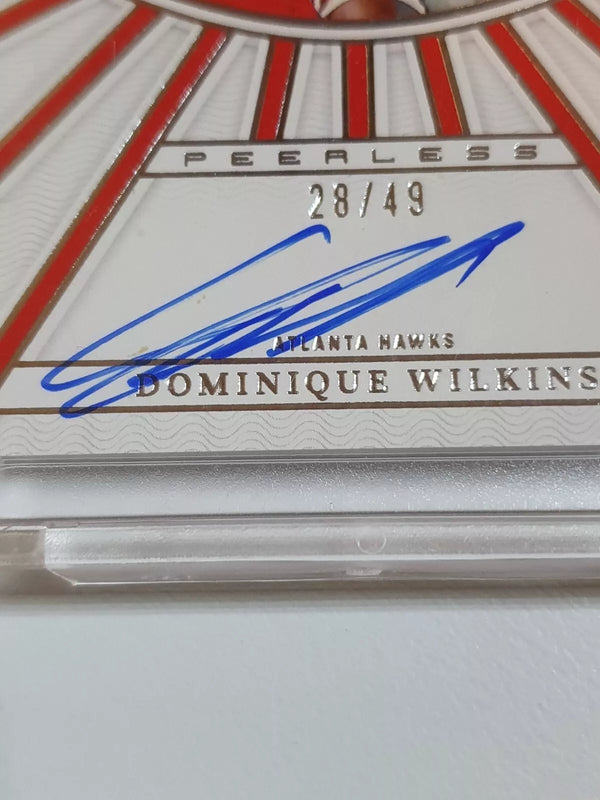 2022 National Treasures Dominique Wilkins AUTO /49 Peerless Signatures - Rare