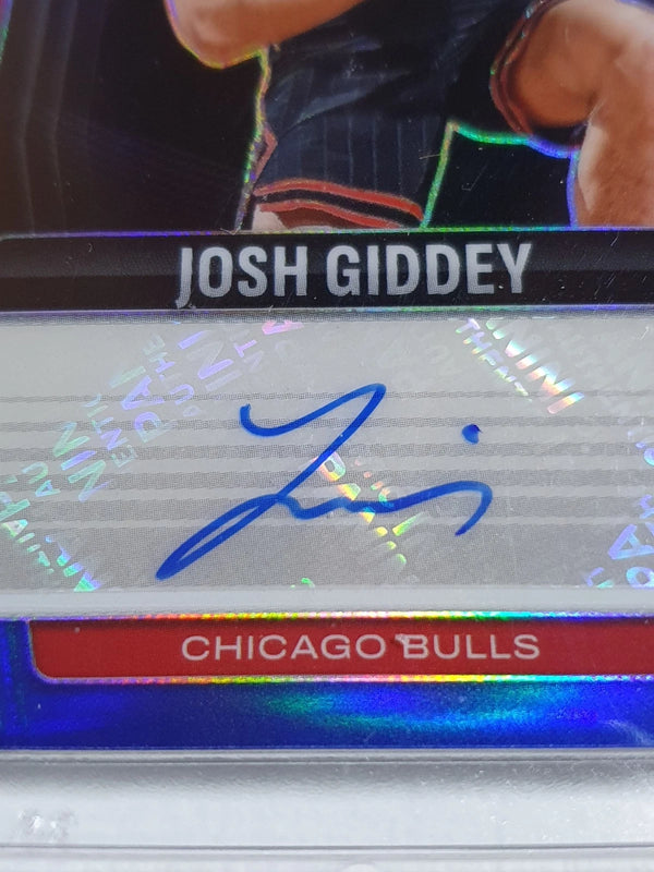 2024 Panini Prizm Black Josh Giddey AUTO BLUE /49 Holo Signatures Bulls - Rare