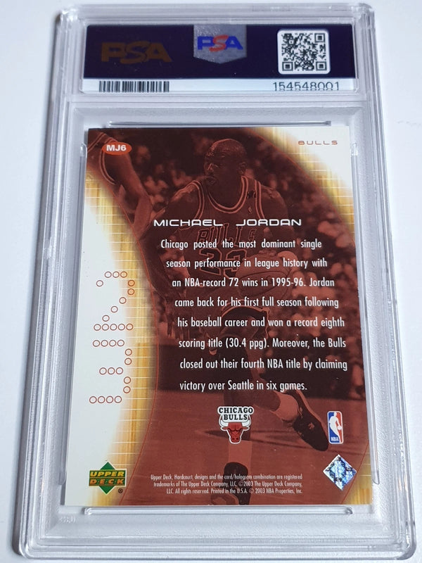 2003 UD Hardcourt Michael Jordan #MJ6 Heart of a Champion - PSA 9 (Low POP)