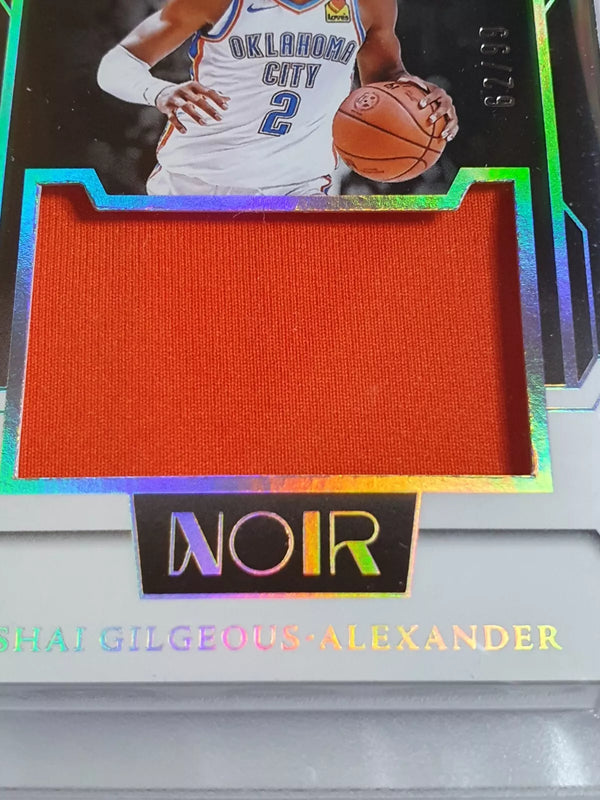 2023 Noir Shai Gilgeous-Alexander #PATCH /99 Jumbo Game Jersey - PSA 9 (POP 1)