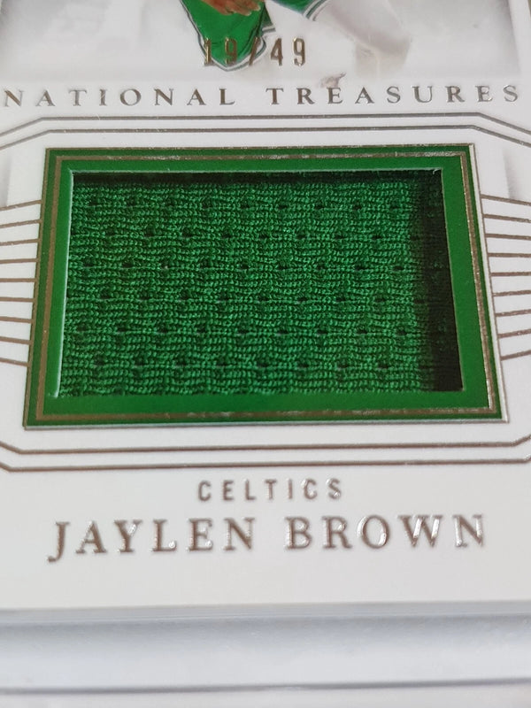 2023 Panini National Treasures Jaylen Brown #PATCH 19/49 Game Worn Jersey - Rare