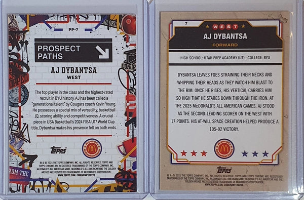 2025 Topps Chrome McDonald's AJ Dybantsa Rookie #PP-7 #7 RC - Ready to Grade