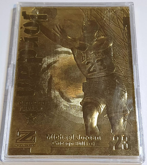 1998 Fleer Michael Jordan 23K GOLD CARD Skybox Z-Force - Original Box