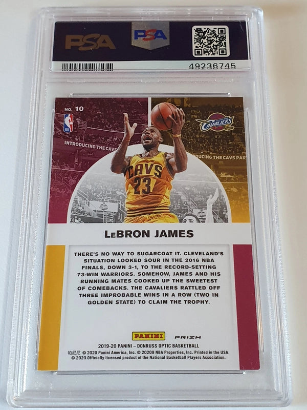 2019 Panini Donruss Optic LeBron James #10 HOLO Winners Stay - PSA 9 (Low POP)