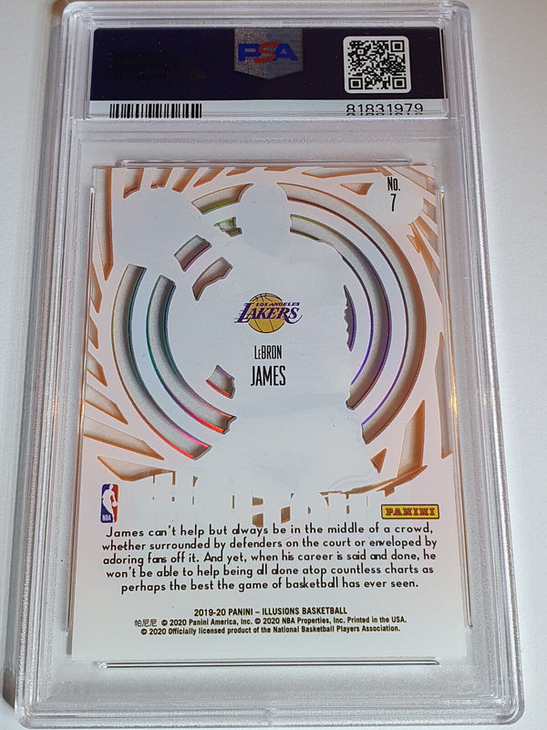 2019 Panini Illusions LeBron James #7 Orange Mystique - PSA 9 (POP 9)