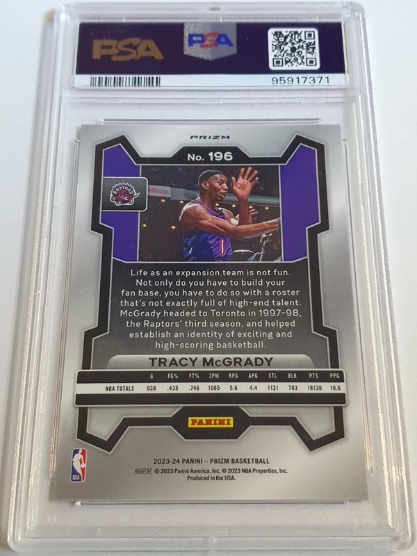 2023 Panini Prizm Tracy McGrady #196 RED SPARKLE Holo - PSA 9 (POP 3)
