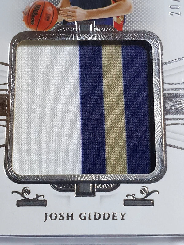 2021 Flawless Josh Giddey Rookie #PATCH SILVER /20 Jersey - Rare Gem