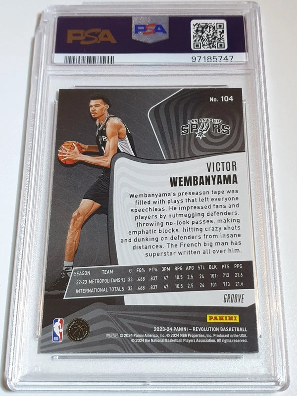 2023 Revolution Victor Wembanyama Rookie #104 GROOVE Holo - PSA 9 (Low POP)