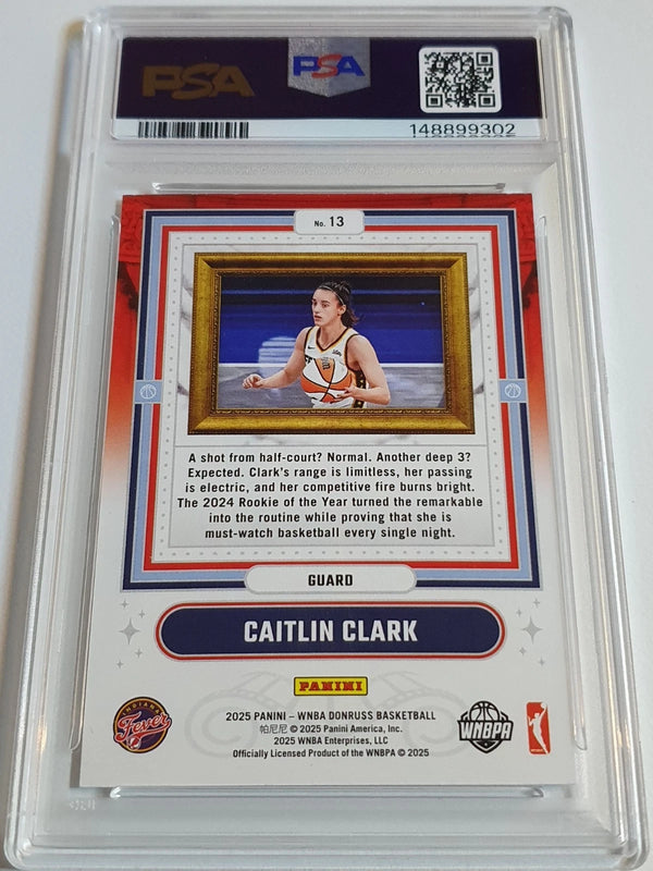 2025 Donruss WNBA Caitlin Clark PRESS PROOF Franchise Features - PSA 9 (POP 15)