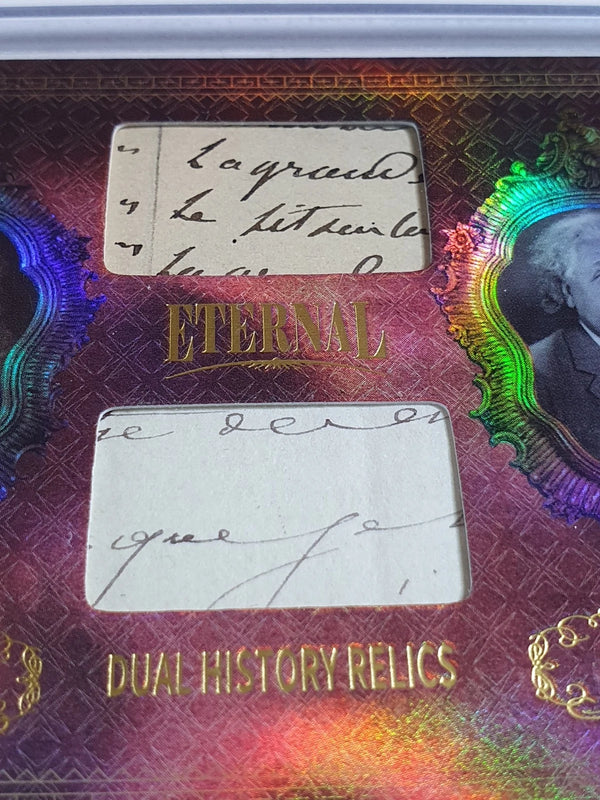 2024 Eternal Isaac Newton Albert Einstein #RELICS RED /25 Dual Relics - Sealed