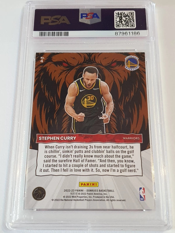 2022 Panini Donruss Stephen Curry #4 PRESS PROOF Unleashed - PSA 9 (POP 10)
