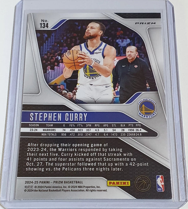 2024 Panini Prizm Stephen Curry #134 FAST BREAK HOLO - Ready to Grade