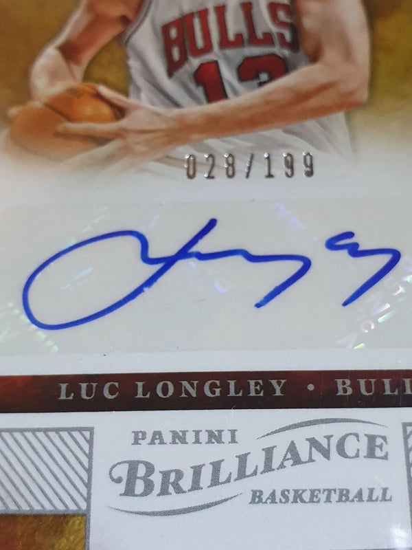 2012 Panini Brilliance Luc Longley AUTO /199 Marks of Brilliance - Rare