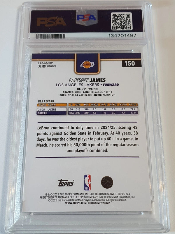 2025 Topps Basketball LeBron James #150 SANDGLITTER Foil - PSA 9 (POP 13)