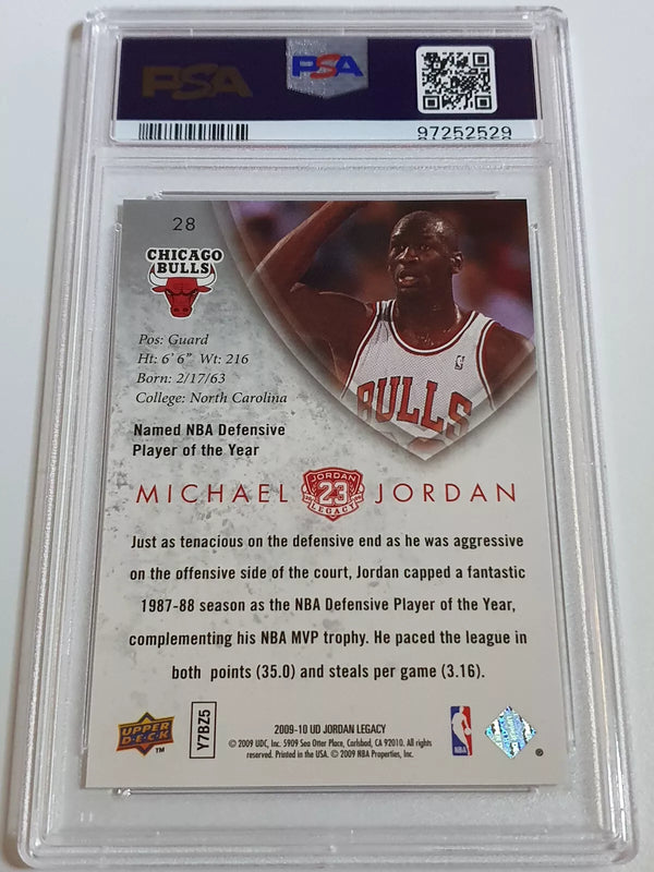 2009 Upper Deck Jordan Legacy Michael Jordan #28 GOLD - PSA 9 (POP 17)