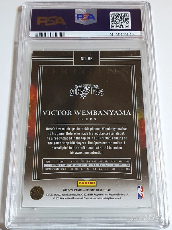 2023 Panini Origins Victor Wembanyama Rookie #86 RC - PSA 9 (Low POP)