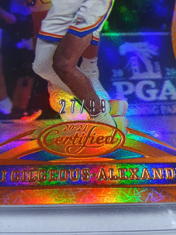 2020 Panini Certified Shai Gilgeous-Alexander #119 MIRROR ORANGE /99 Holo - Rare