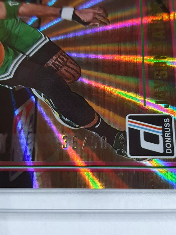 2023 Panini Donruss Jayson Tatum #10 PINK LASER /50 Holo Complete Players - Rare