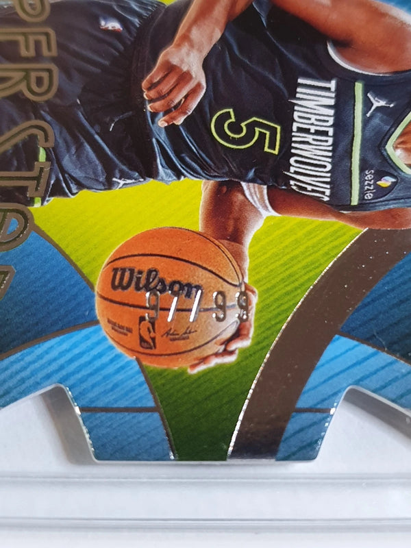 2024 Panini Silhouette Anthony Edwards #23 SILVER /99 Die-Cut Superstars - Rare