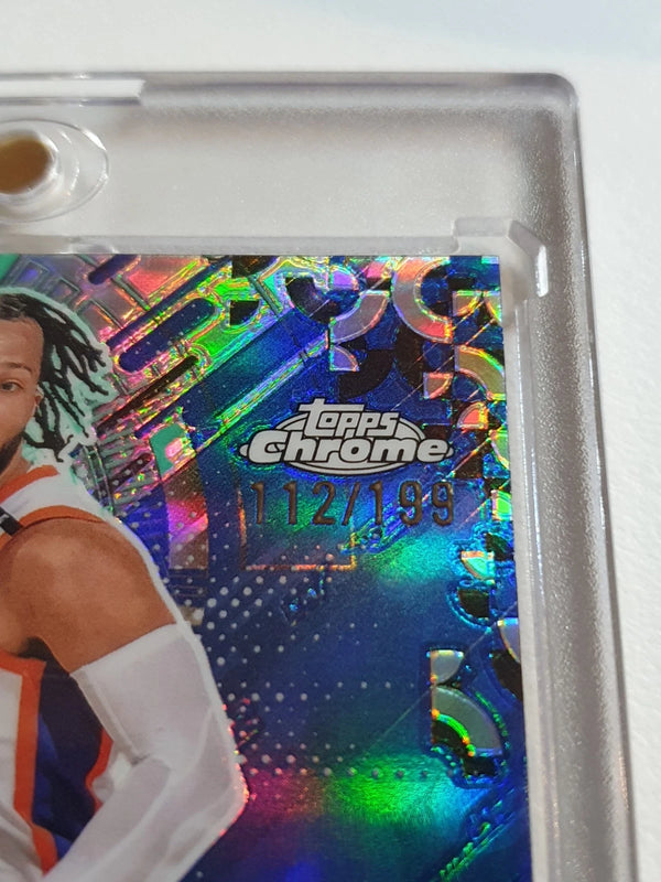 2025 Topps Chrome Jalen Brunson #GT-12 AQUA /199 Refractor Go Time - Rare