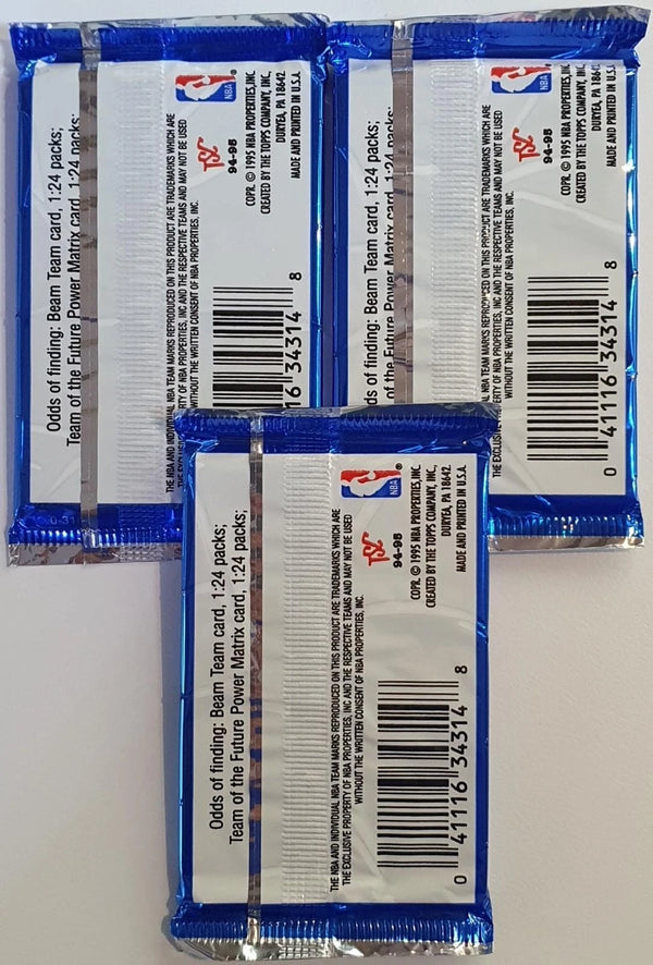 Lot of 3 x Packs of 1994-95 Topps Stadium Club Series 2 Pack - Factory Sealed