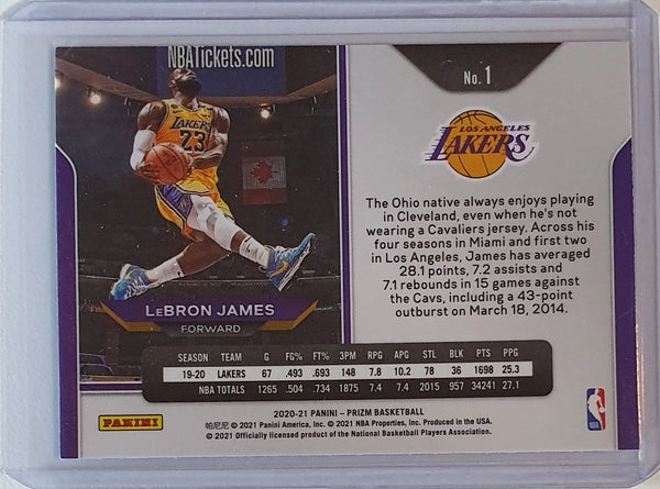 2020 Panini Prizm LeBron James #1 Kobe Tribute Dunk - Ready to Grade
