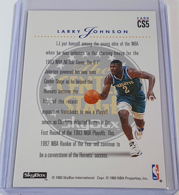 1993 SkyBox Premium Larry Johnson #CS5 The Center Stage - Ready to Grade
