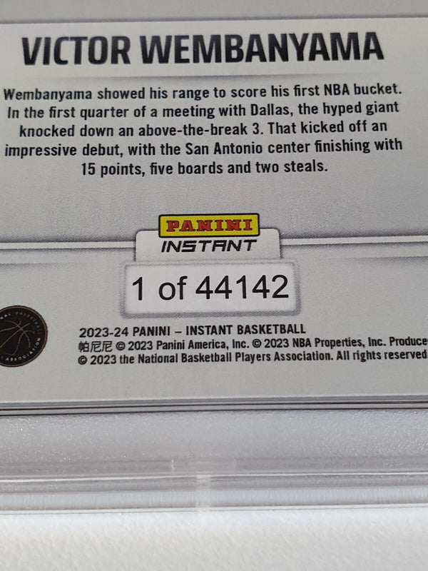 2023 Panini Instant Victor Wembanyama Rookie #5 /44142 RC - PSA 9 (LOW POP)