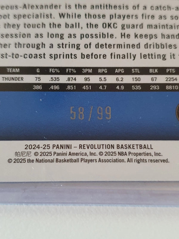 2024 Panini Revolution Shai Gilgeous-Alexander #8 COSMIC /99 Holo - Rare