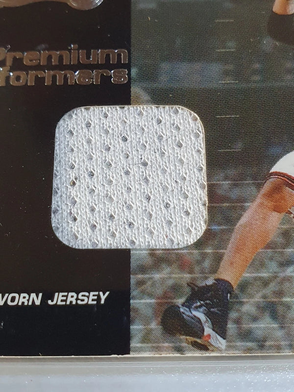 2001 Fleer Premium Allen Iverson #PATCH Game Worn Jersey - Ready to Grade
