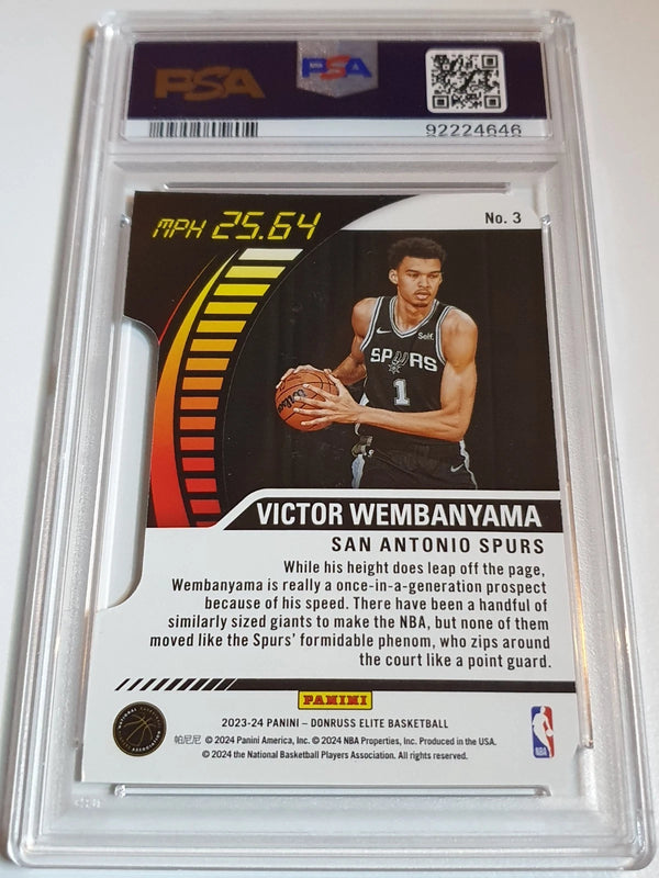 2023 Panini Donruss Elite Victor Wembanyama Rookie #3 ORANGE Die-Cut RC - PSA 9