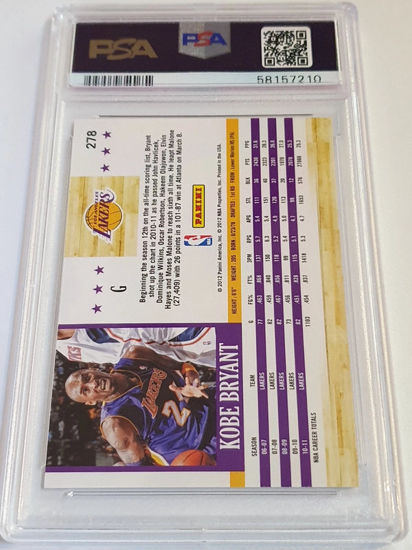 2011 Panini NBA Hoops Kobe Bryant #278 - PSA 9 (POP 31)