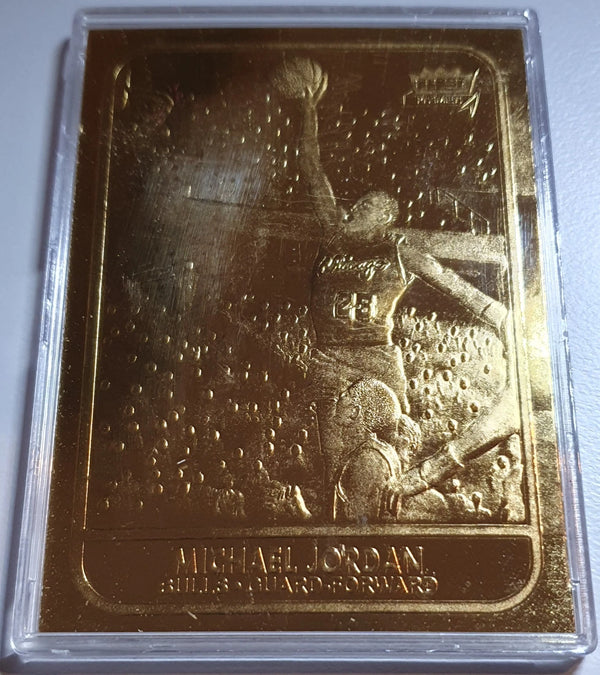 1997 Fleer Michael Jordan 23KT GOLD /9923 1986 Rookie Design - with COA & Box